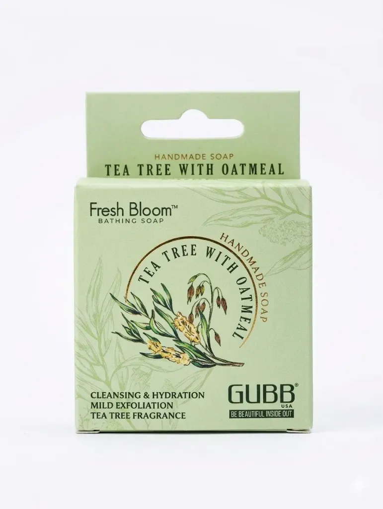GUBB Fresh Bloom Tea Tree with Oatmeal Handmade Soap, 100g