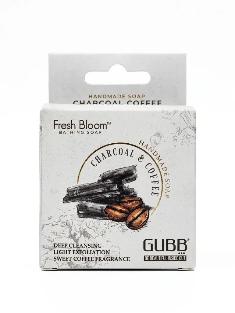 GUBB Fresh Bloom Charcoal & Coffee handmade Soap, 100g