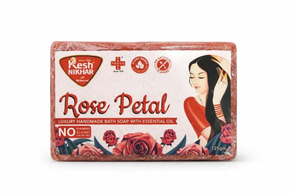 Kesh Nikhar Rose Petal handmade Soap, 125g