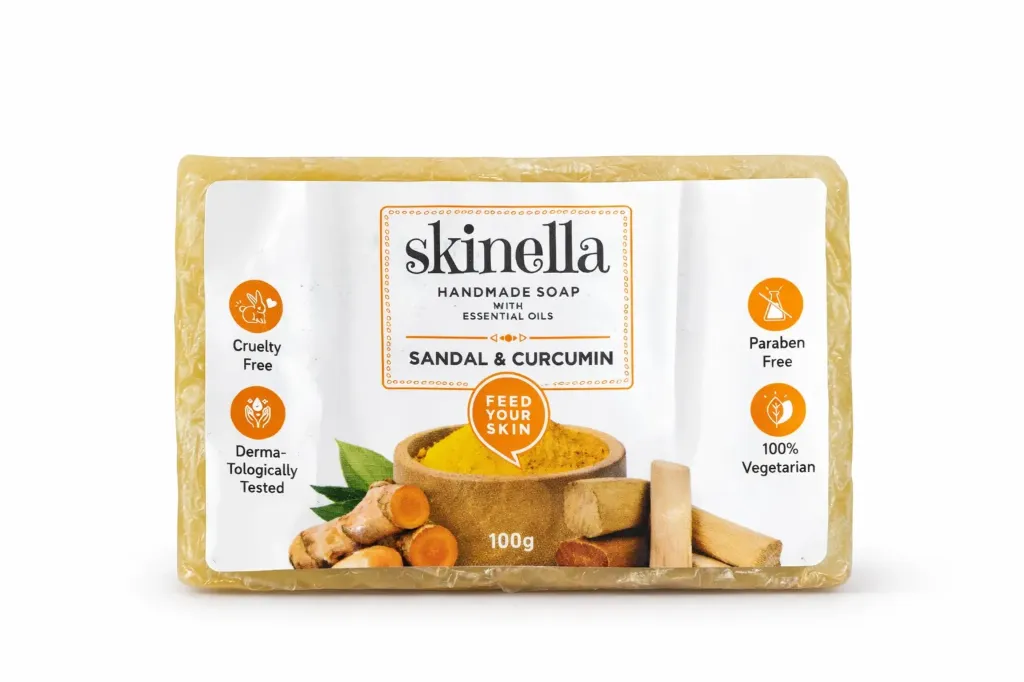 Skinella Sandal & Curcumin handmade Soap, 100g