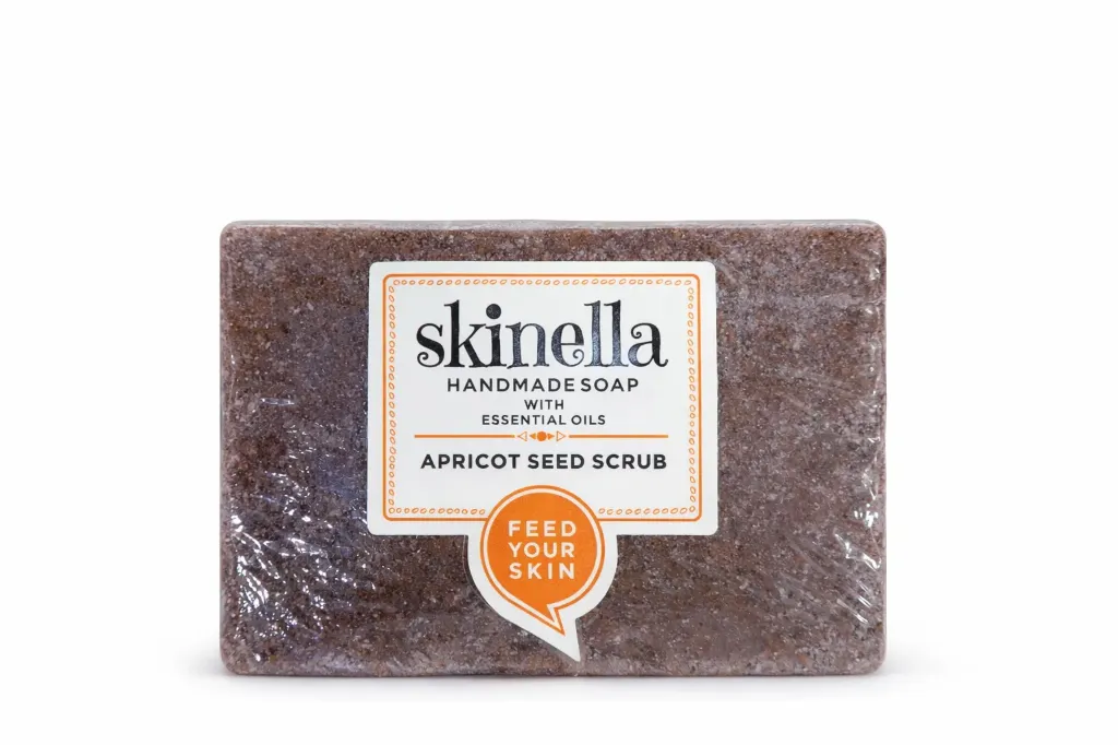Skinella Apricot Seed Scrub handmade Soap, 100g