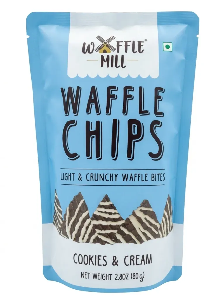 WaffleMill Waffle chips Cookies & Cream 80g