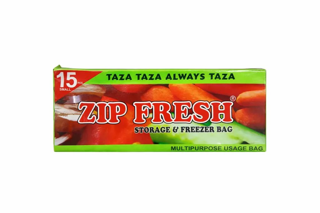 Zip Fresh Storage & Freezer Bags, 15 pcs