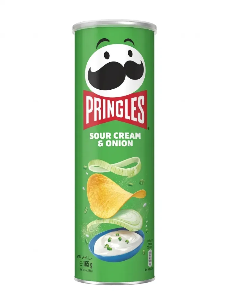 Pringles Saur Cream & Onion Flavour, 165g
