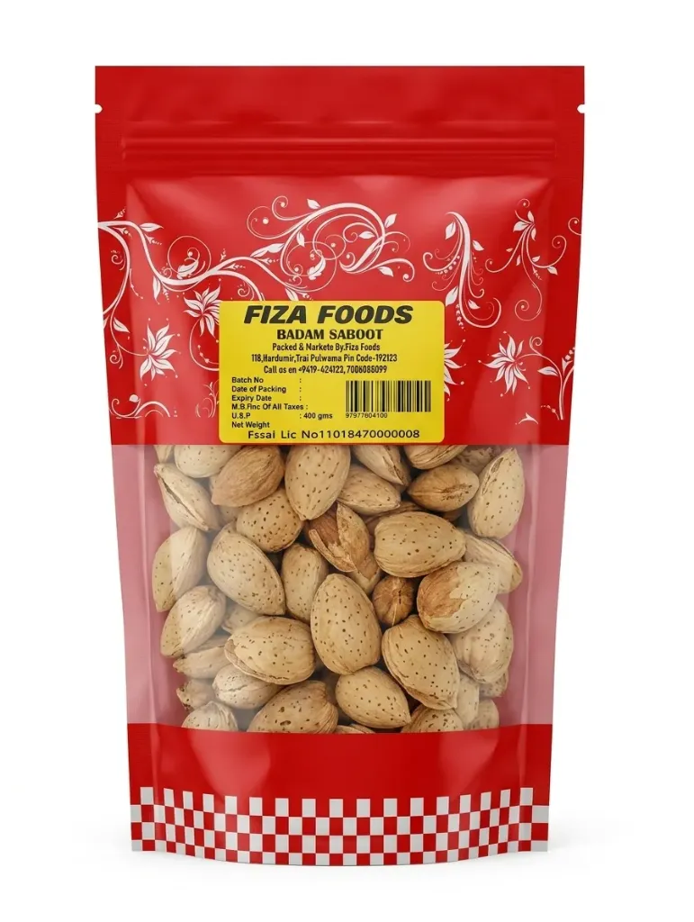 Fiza Foods Whole Almond(Sabut), 400g
