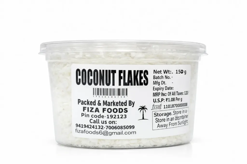 Fiza Foods Coconut Flakes, 150g