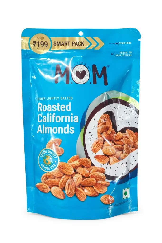 MOM Roasted Salted California Almonds, 200g
