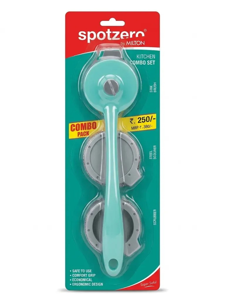 Spotzero by Milton Kitchen Combo Cleaning Set, 3 in 1