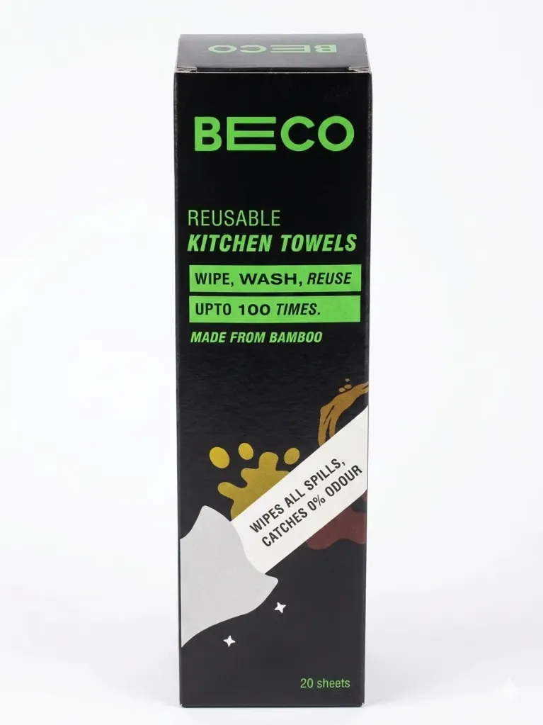 Beco Reusable Bamboo Kitchen Towels, 20 Sheets