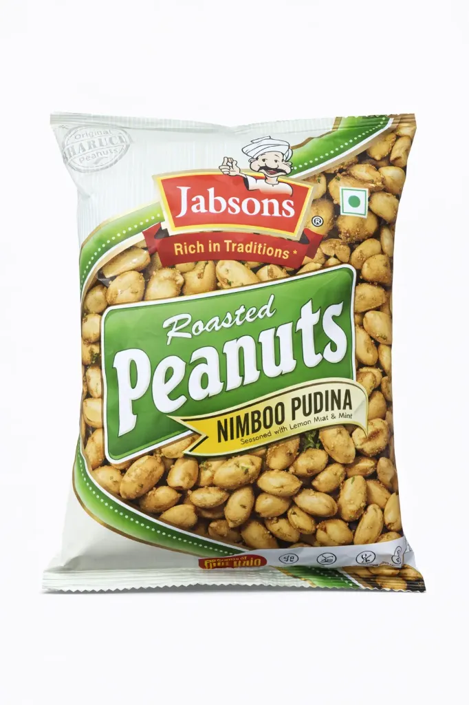 Jabsons Roasted Peanuts Nimboo Pudina, 140g