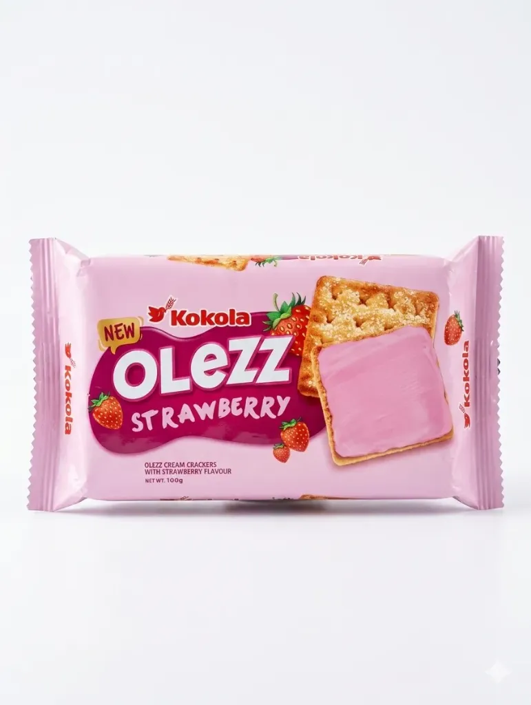 Kokola Olezz Strawberry Cream Crackers 100g