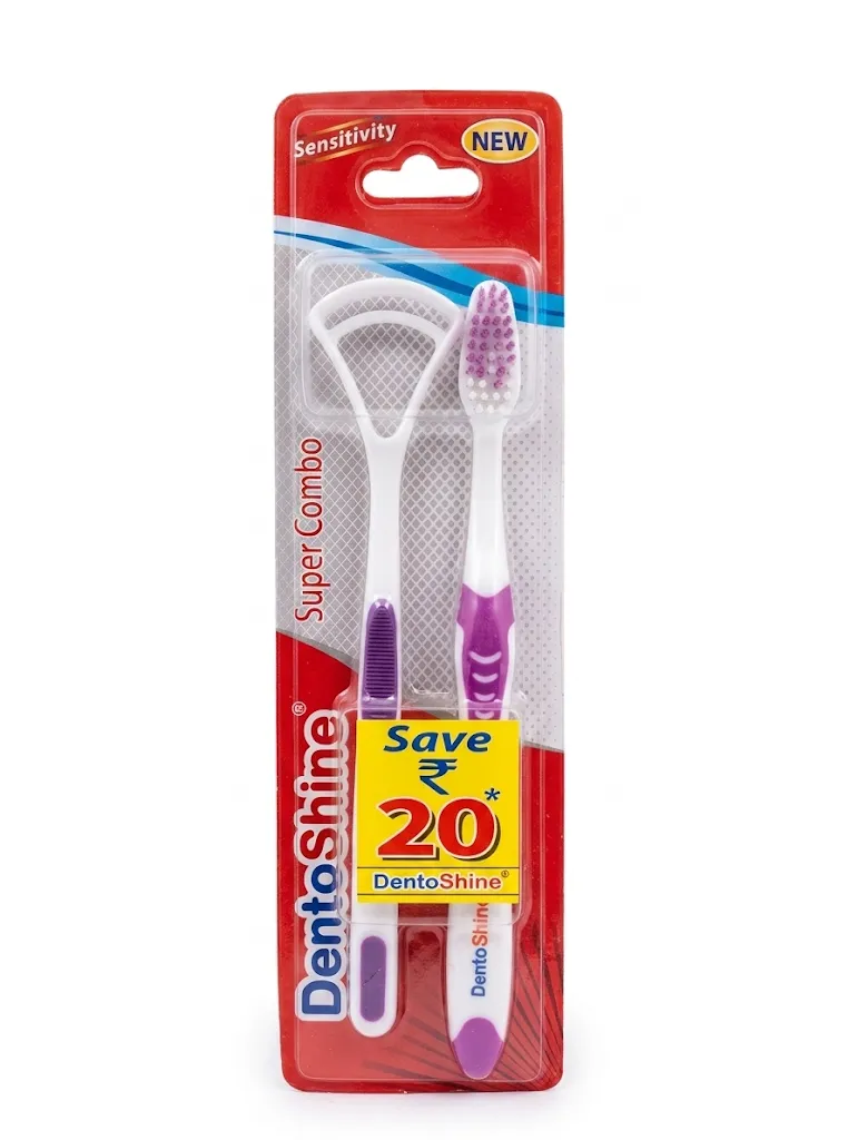 DentoShine soft toothbrush & Tongue Cleaner