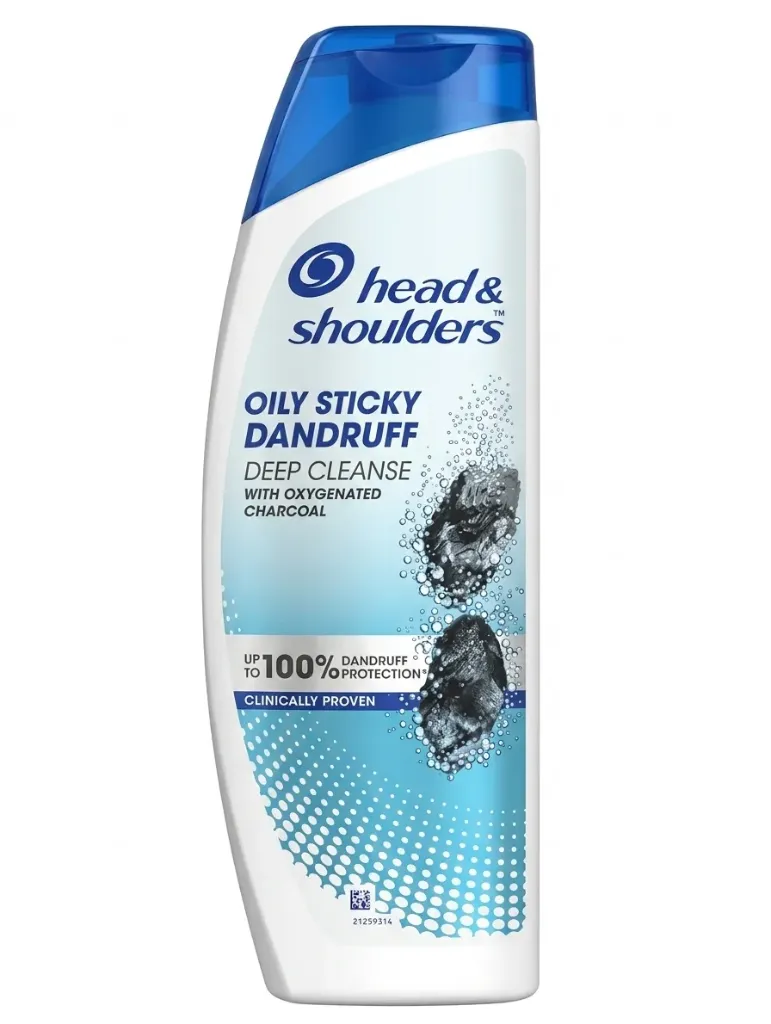 Head & Shoulders Oily Sticky Dandruff Deep Cleanse Shampoo (Charcoal), 340ml