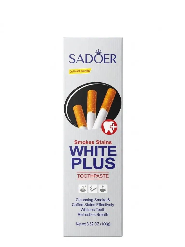 SADOER Smokes Stains WHITE PLUS TOOTHPASTE 100g