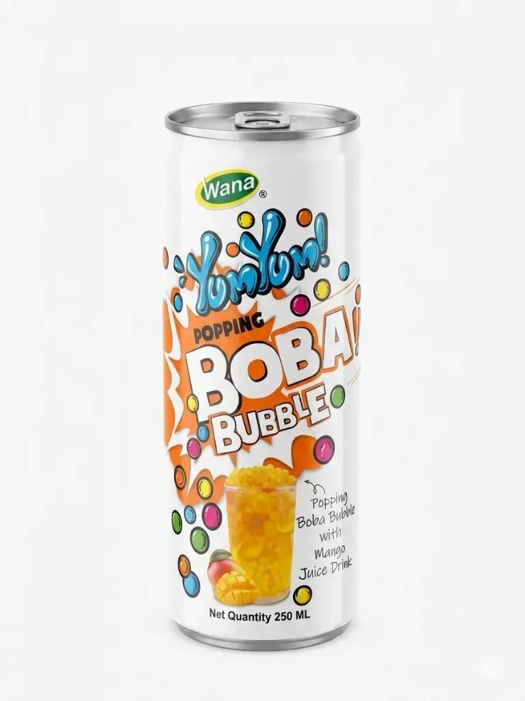 Wana Boba Bubble Mango Juice Drink 250ml