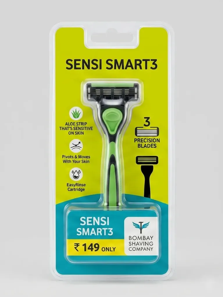 Bombay Shaving Company Sensi Smart3 Razor.