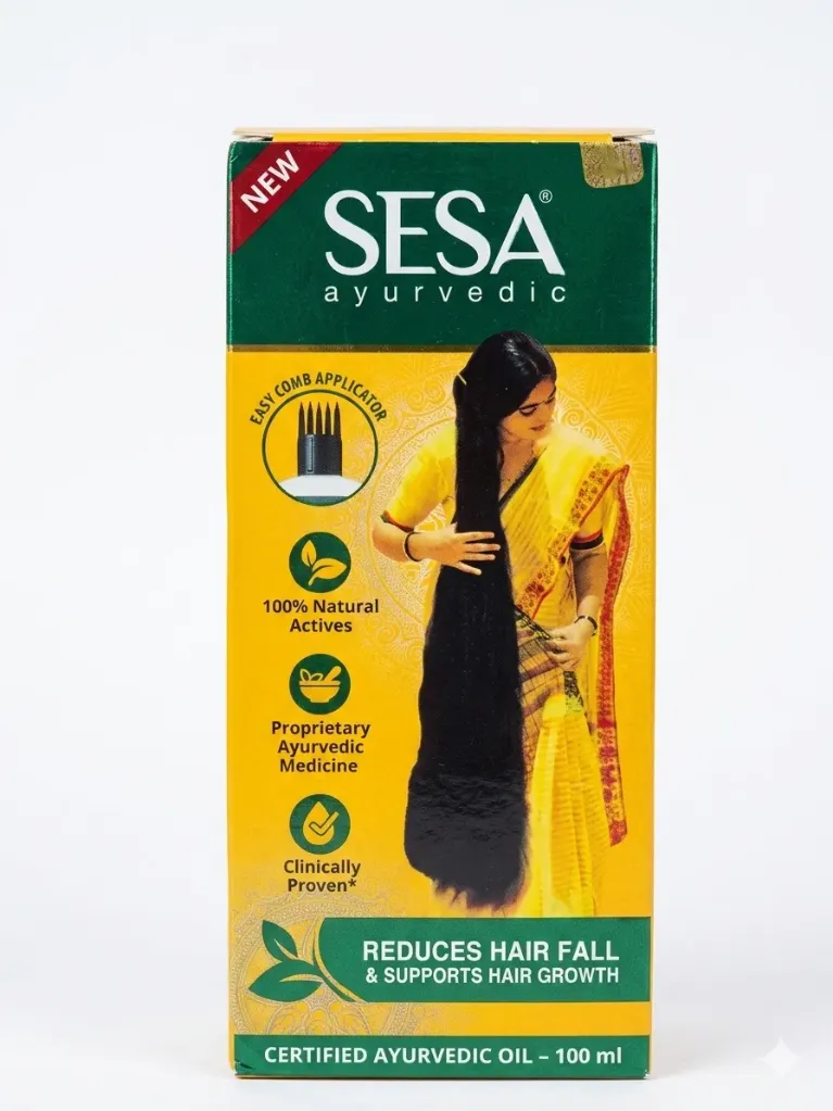 Sesa Ayurvedic Hair Oil (Easy Comb Applicator), 100ml