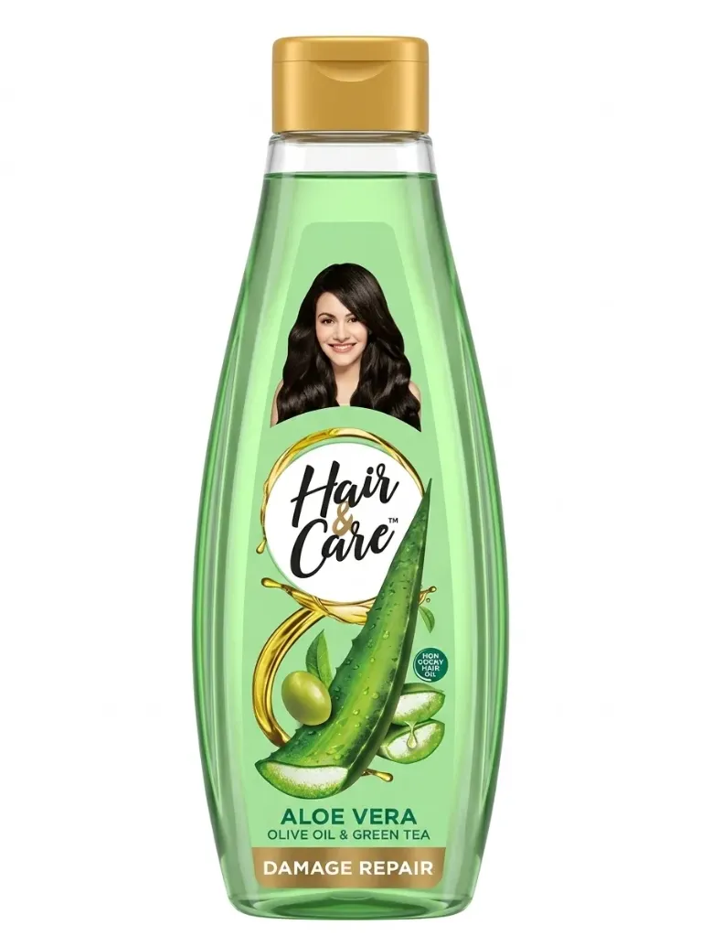 Hair & Care Aloe Vera Olive Oil & Green Tea Hair Oil, 300ml