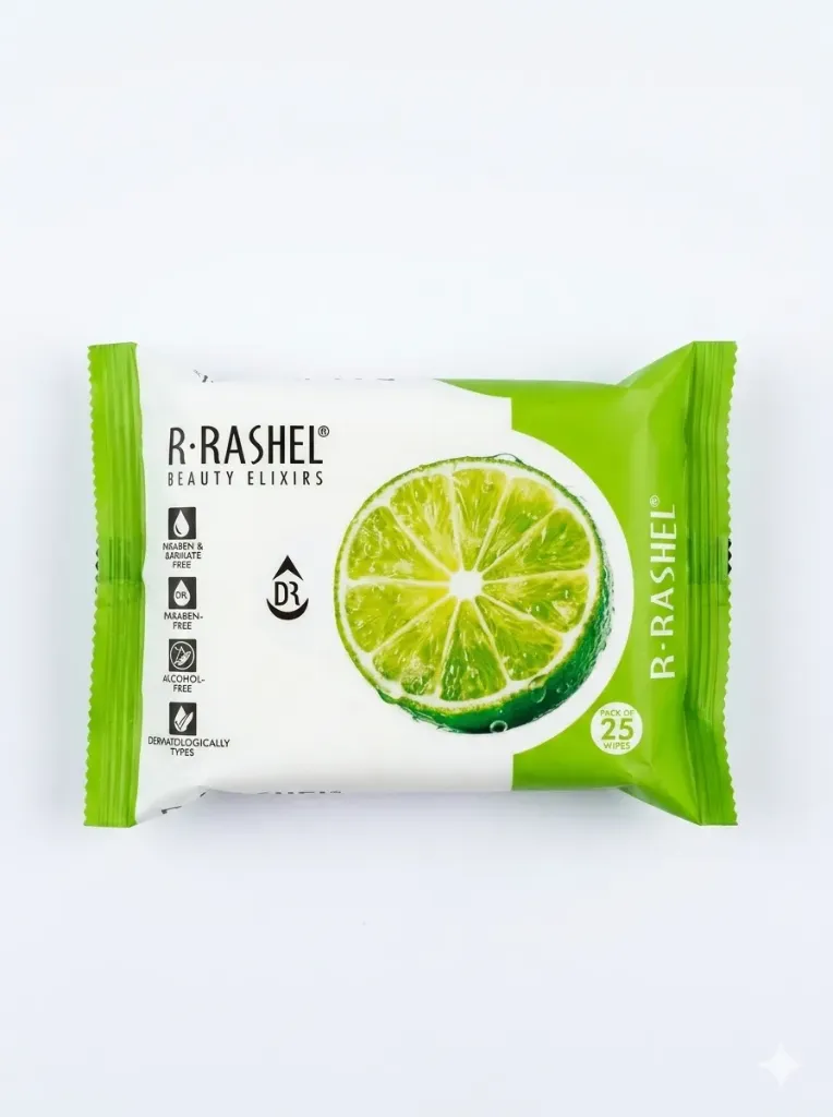 Dr.Rashel Beauty Elixirs Wet Wipes (Lime Variant), 25N Wipes