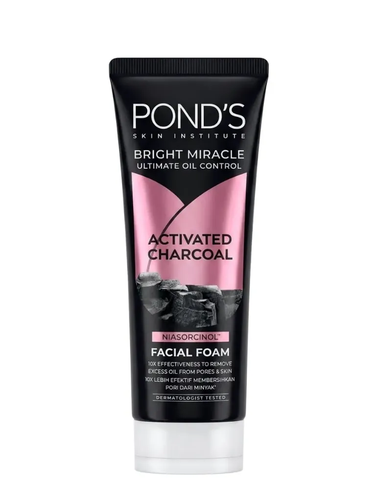 Pond’s Bright Miracle Activated Charcoal Facial Foam, 100g