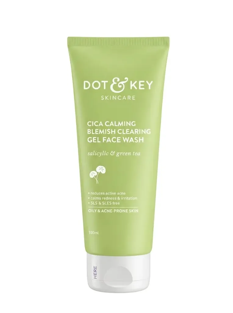 Dot & Key Cica Calming Blemish Clearing Gel Face Wash, 100ml
