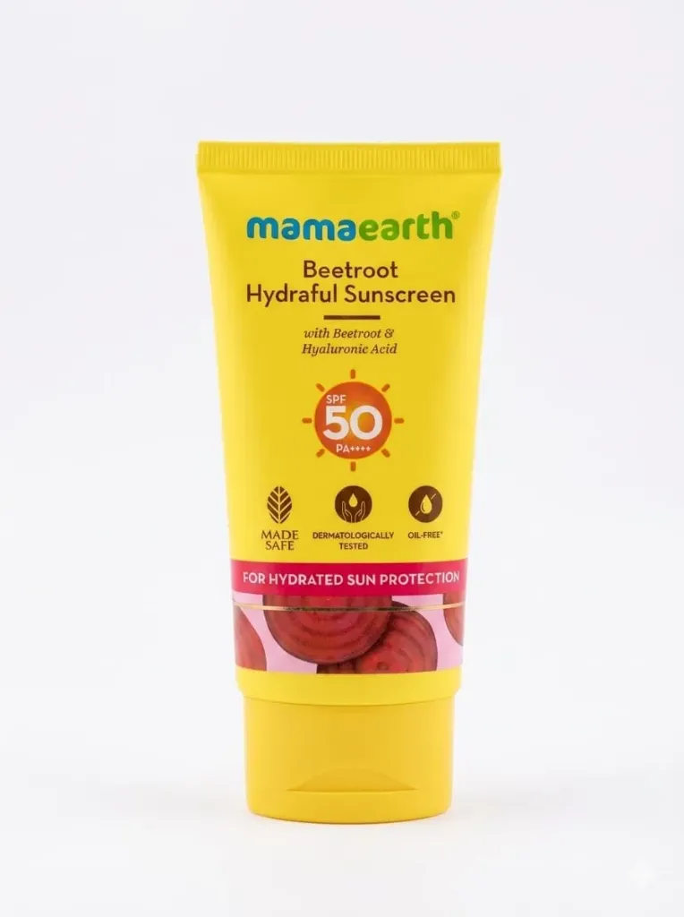 Mamaearth Beetroot Hydrafull Sunscreen SPF 50 PA++++, 50g