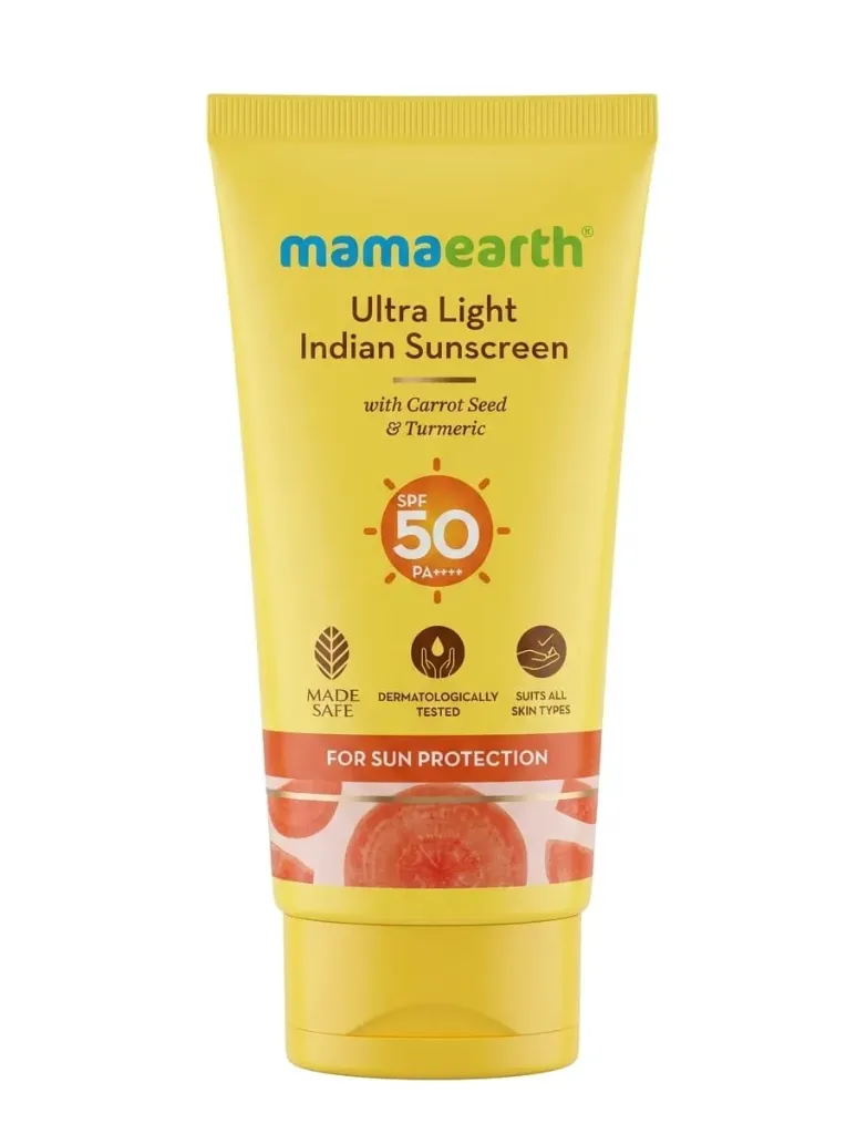 Mamaearth Ultra Light Indian Sunscreen SPF 50 PA+++, 50g