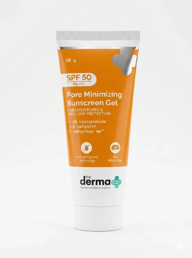 The Derma Co Pore Minimizing Sunscreen Gel SPF 50 PA++++, 50g