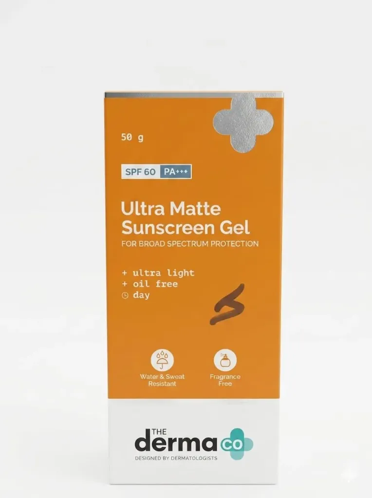 The Derma Co Ultra Matte Sunscreen Gel SPF 60 PA+++, 50g