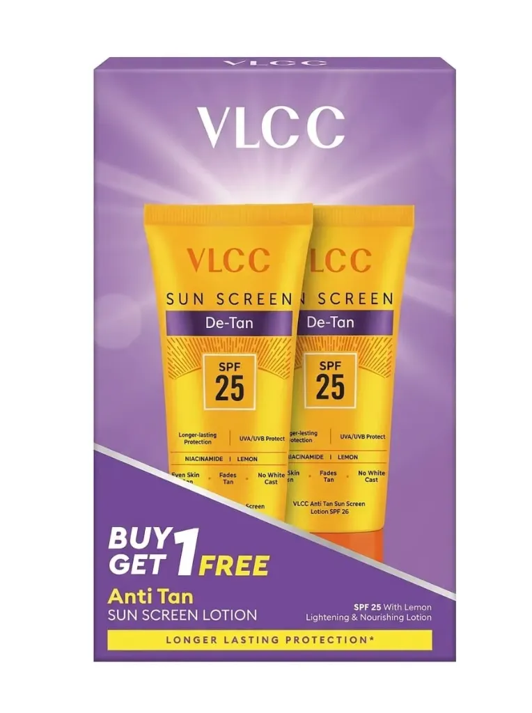 VLCC Anti Tan Sun Screen Lotion SPF 25, 150ml + 150ml Free