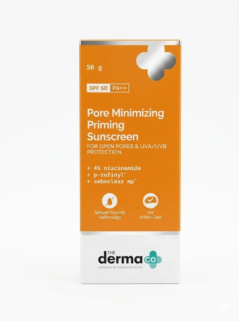 The Derma Co Pore Minimizing Priming Sunscreen SPF 50 PA+++, 50g