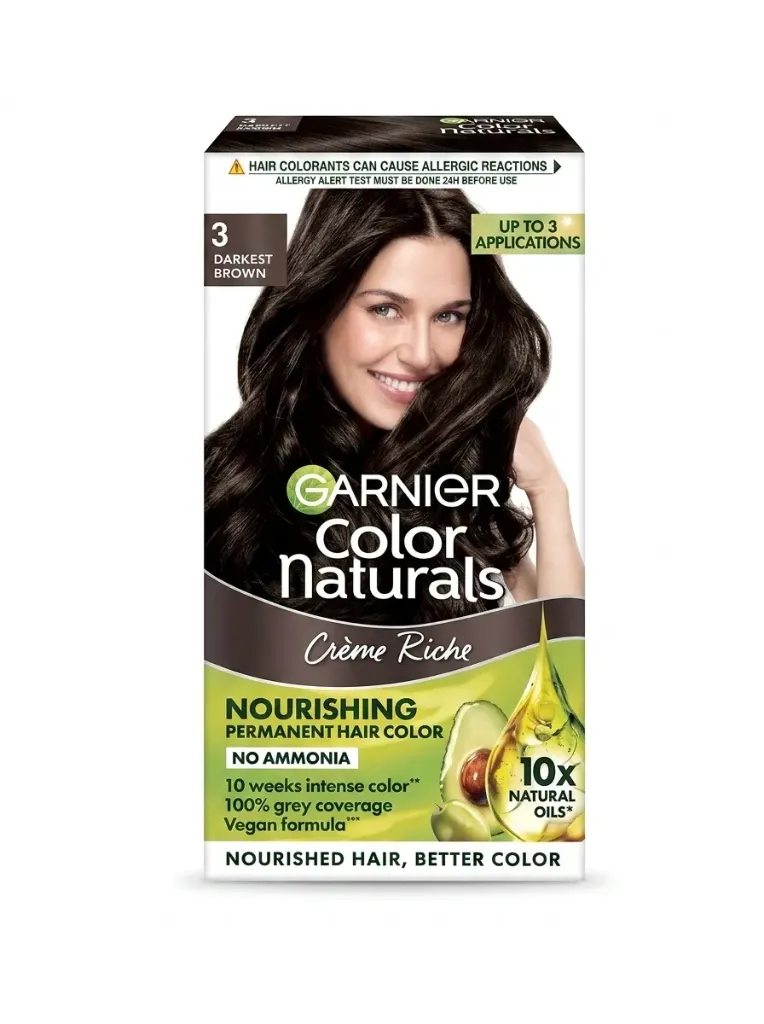 Garnier Color Naturals Crème Riche – Shade 3 Darkest Brown