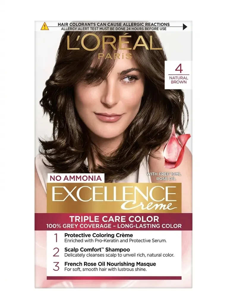 L’Oréal Paris Excellence Crème – Shade 4 Natural Brown