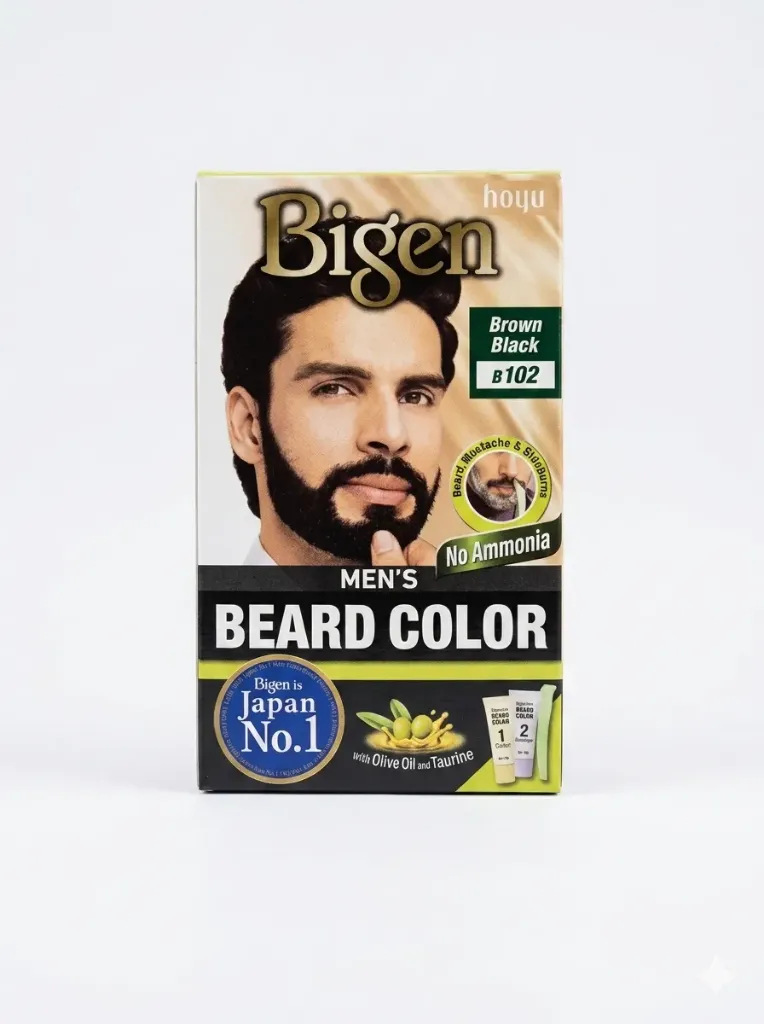 Bigen Men’s Beard Color B102 Brown Black
