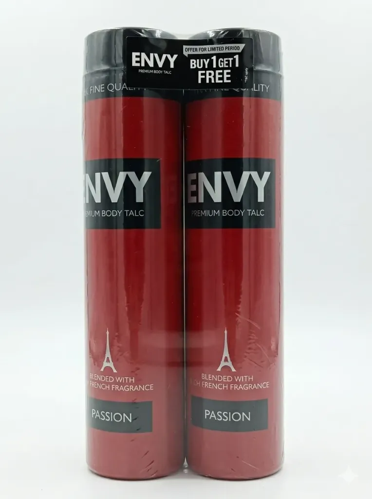 Envy Passion Premium Body Talc (Buy 1 Get 1), 300g+300g Free