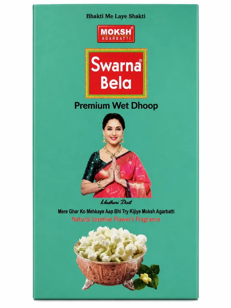 Moksh Swarna Bela Premium Wet Dhoop, 10Sticks