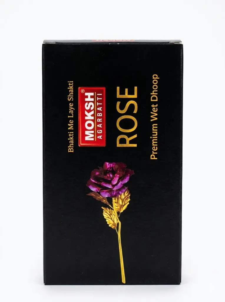 Moksh Rose Premium Wet Dhoop, 10Sticks