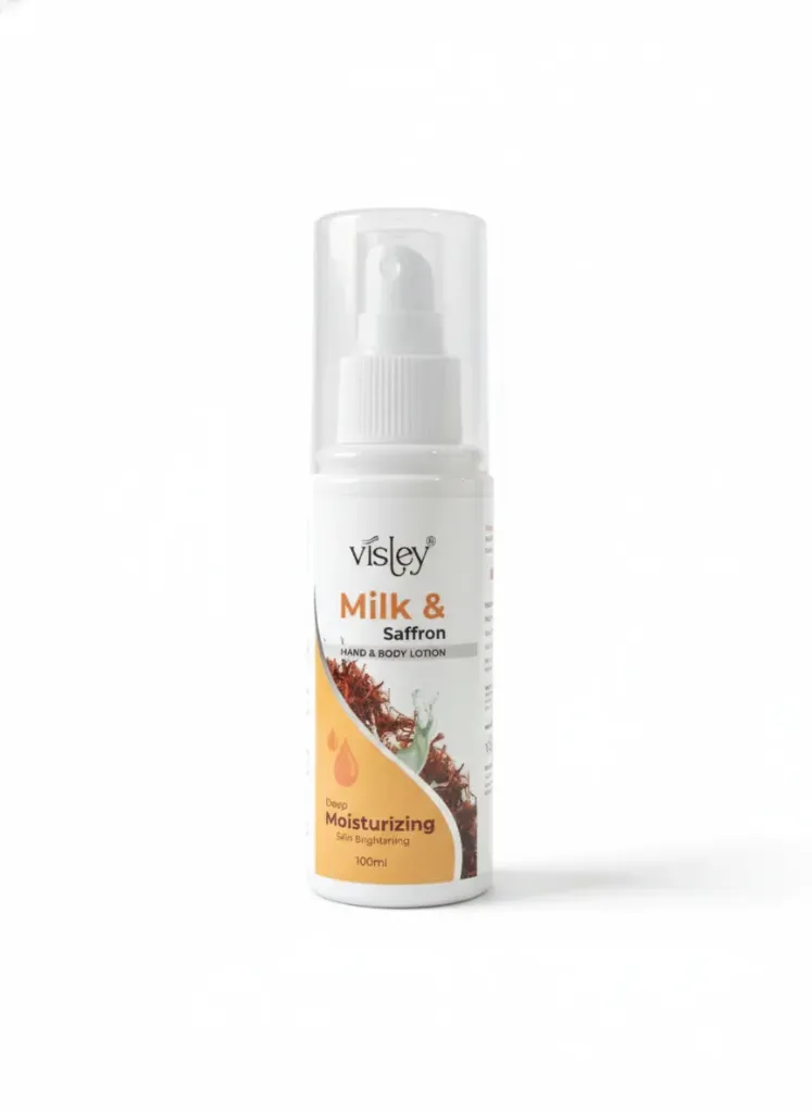 Visley Milk & Saffron Hand & Body Lotion, 100ml