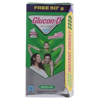 Glucon-D Regular Instant Energy Powder, 75g + 50g free 125g