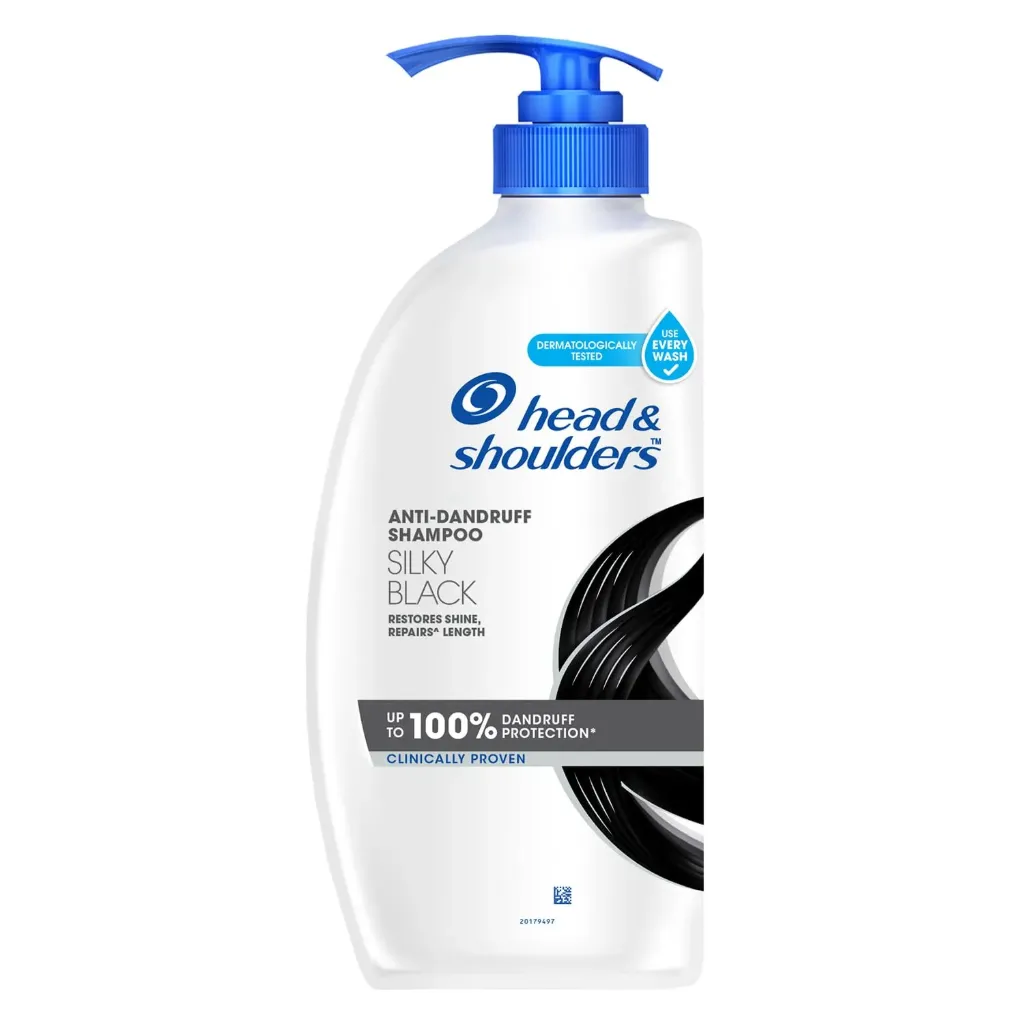 Head & Shoulders Silky Black Anti Dandruff Shampoo, 1L