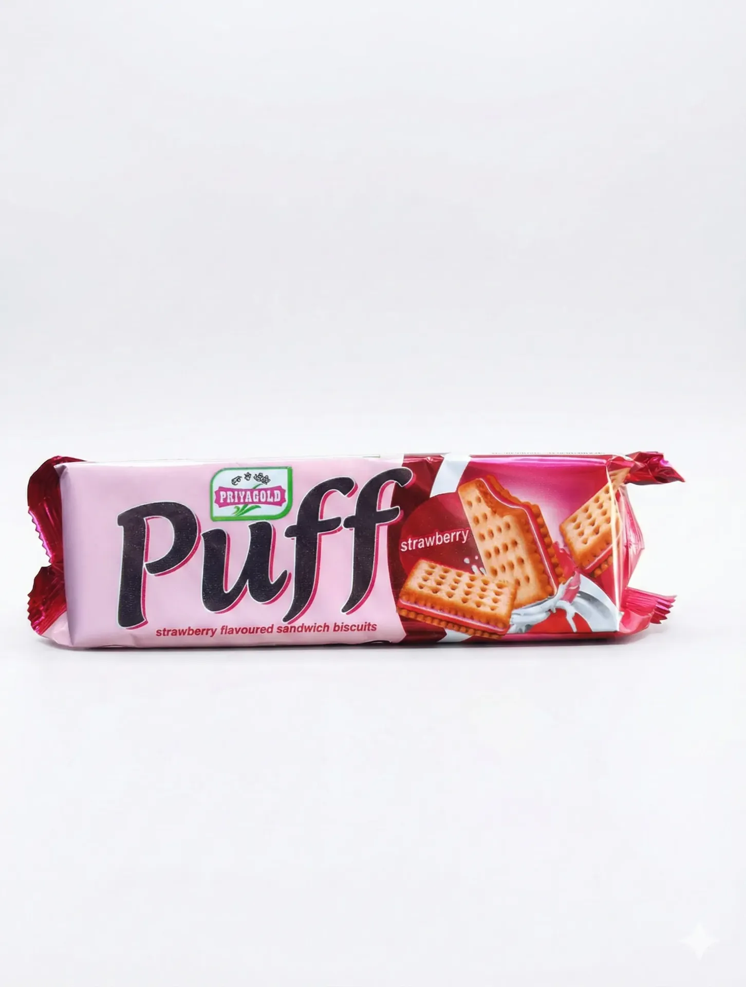 Priyagold Puff Strawberry Flavoured, 64g