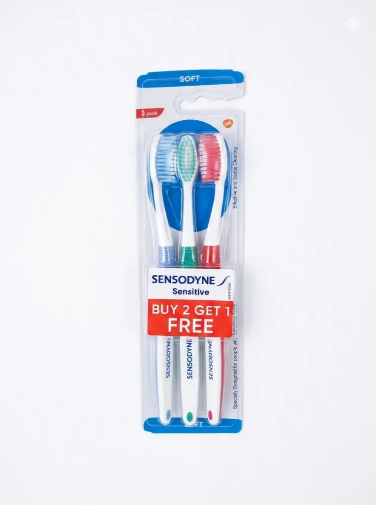 Sensodyne Sensitive Soft Toothbrush, 3pcs