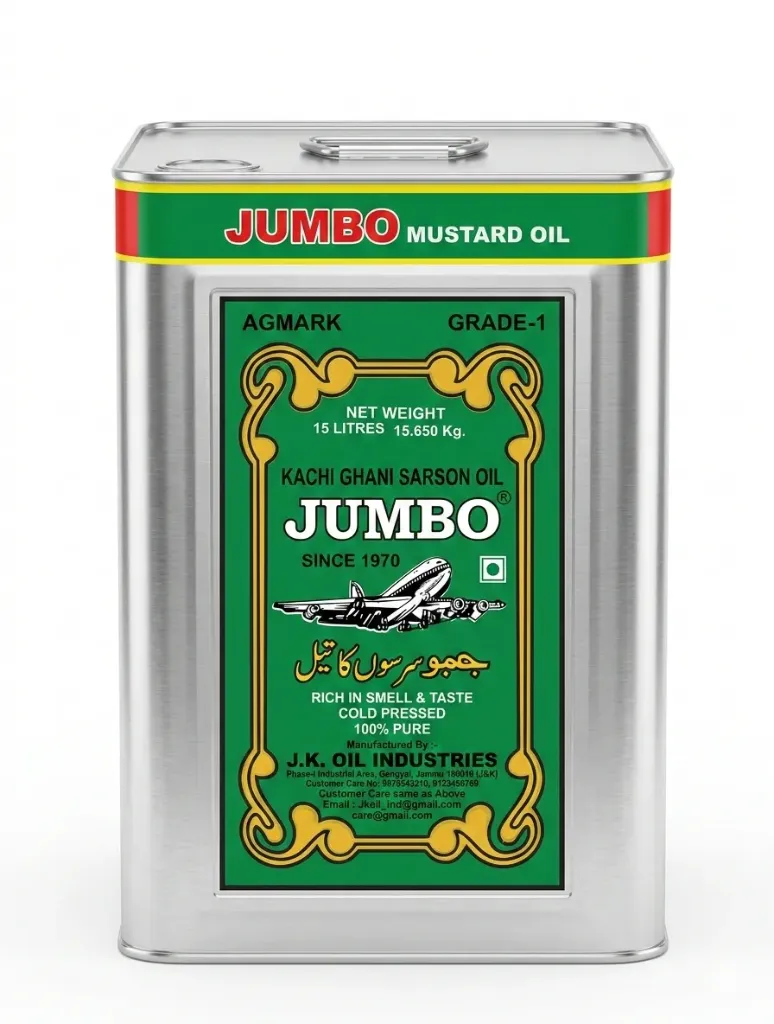 Jumbo Kachi Ghani Mustard Oil, 15L