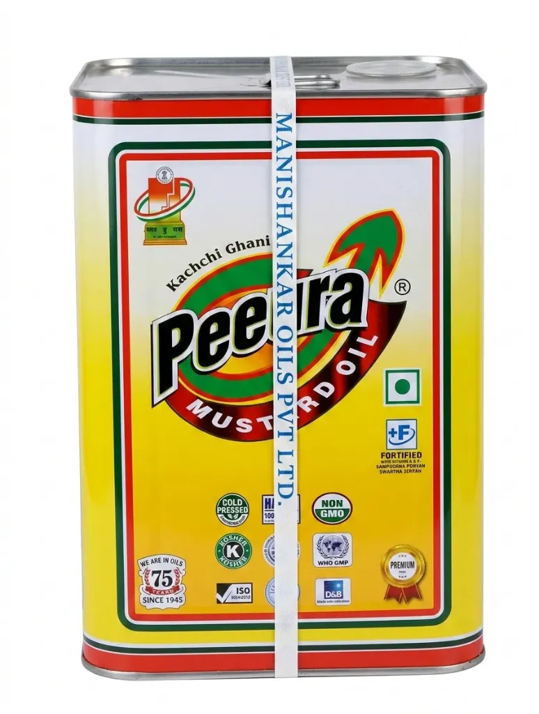 Peeura Kachchi Ghani Mustard Oil, 15L