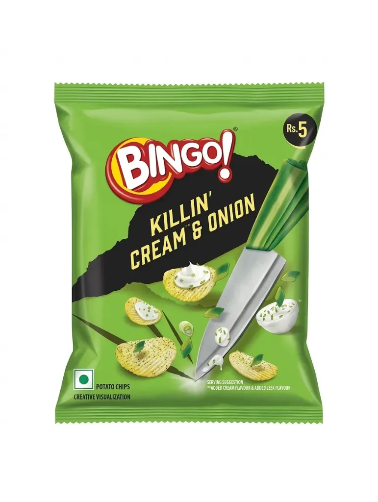 Bingo! Killin’ Cream & Onion Potato Chips.