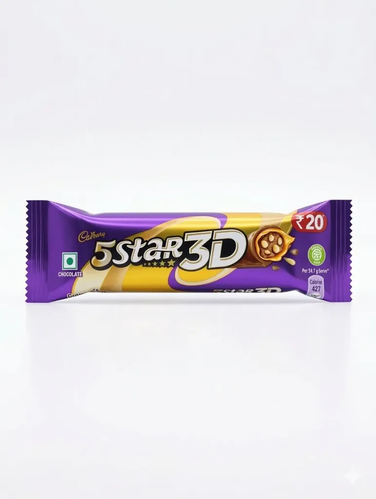 Cadbury 5 Star 3D Chocolate Bar, 24.7g