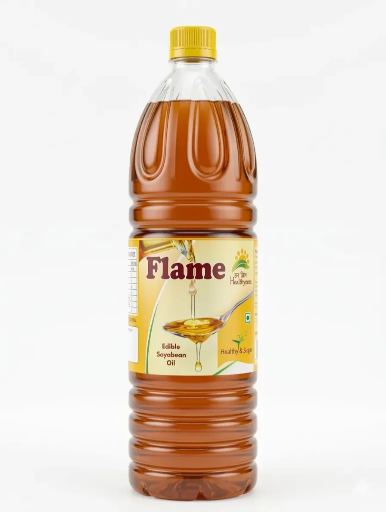 Flame Edible Soyabean Oil, 1.5Ltr