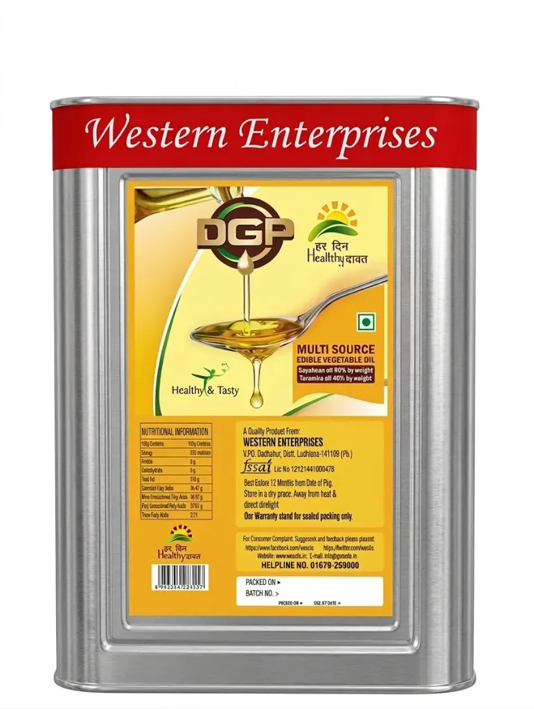 DGP multi source edible vegetable oil, 13Ltr