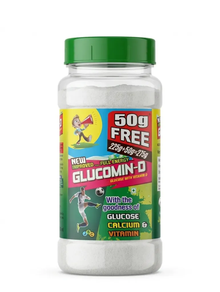 Glucomin-D Glucose Powder 225g + 50g Free, 275g