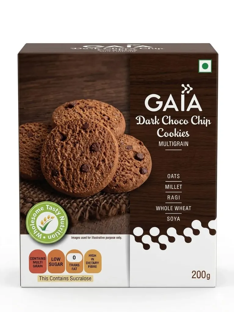 GAIA dark choco chip cookies